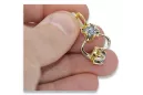 14K Yellow gold Zircon Earrings Vintage Jewlery vec018y